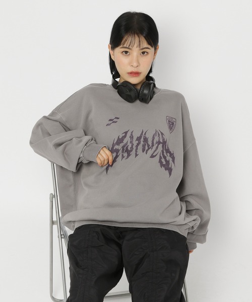 トレーナー スウェット 「UNISEX」SAINTPAIN／メタルピグメントプルオーバー レディース メンズ トレーナー スウェット 「UNISEX」SAINTPAIN／メタルピグメント