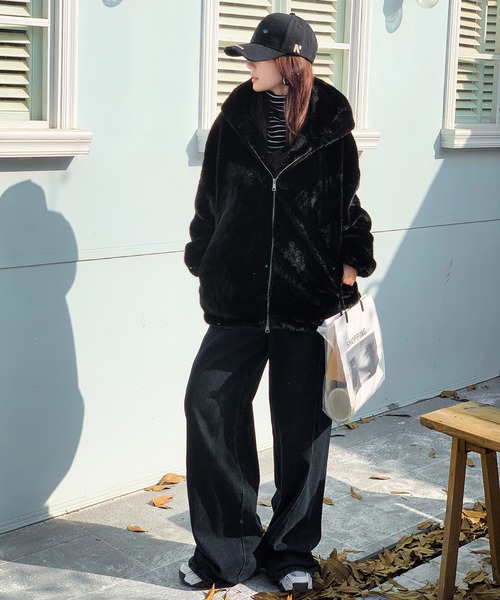 コート アウター フェイクファー ジャケット パーカー レディース