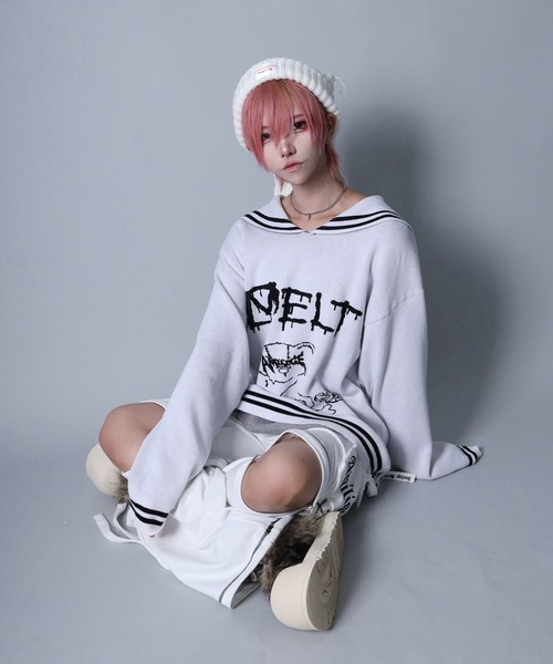 Amilige（アミリージュ） ニット セーター MELTセーラーカラーニット