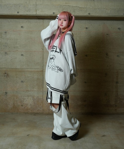 amerge ニット シェア 畔編みウールニットセーター（ニット/セーター/ユニセックス