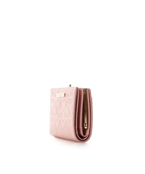 「新品＊美品」♡Samantha Thavasa ベージュエナメル皮革　折り財布 f029b6d0d39fcb3a999f3da0b68b68