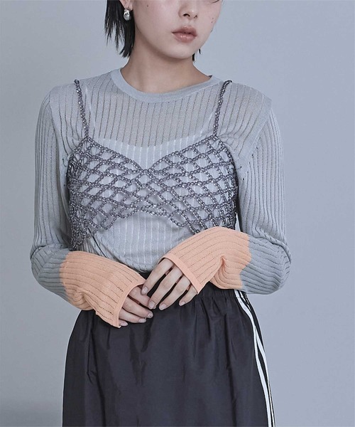 miette（ミエット） キャミソール クリアビーズビスチェ : ZOZOTOWN