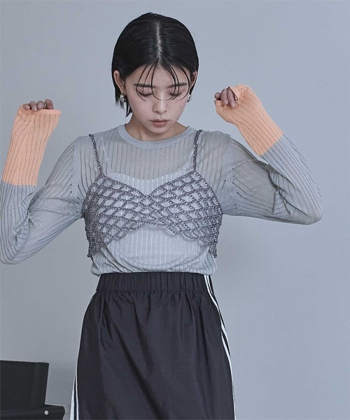 おまめ　provoke)シャイニービーズキャミソール 自由のブラキャミソール(BC65 ブラック): PEACH JOHN | ピーチ・ジョン