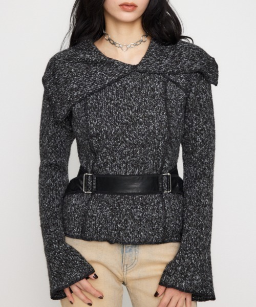 ニット セーター BELT MELANGE トップス レディース