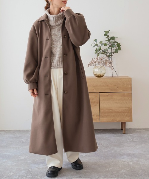 「Social GIRL」 ステンカラーコート M モカ レディース_画像6