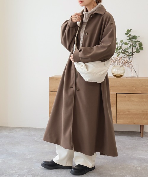「Social GIRL」 ステンカラーコート M モカ レディース_画像7