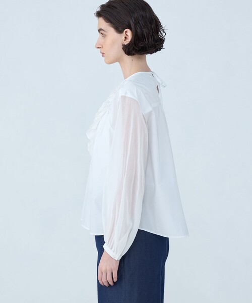 TOMORROWLAND collection ブラウス シャツ ホワイトコンビネーション