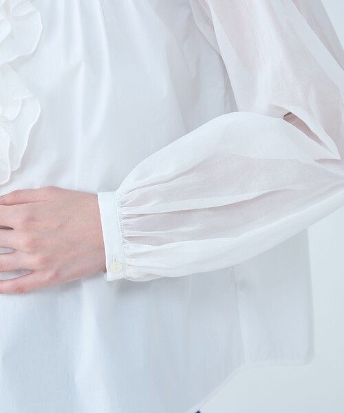 TOMORROWLAND collection ブラウス シャツ ホワイトコンビネーション