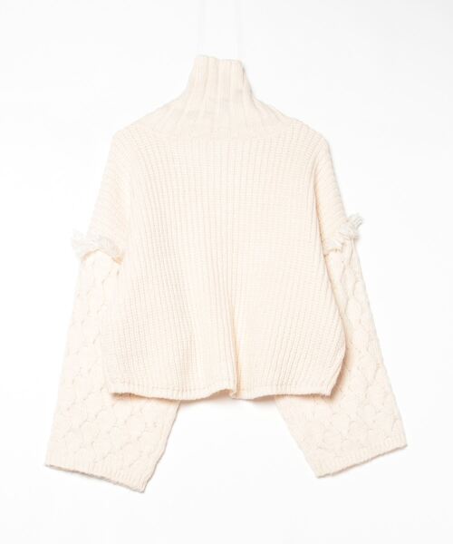 「mystic」 タートルネックニット FREE ベージュ レディース_画像2