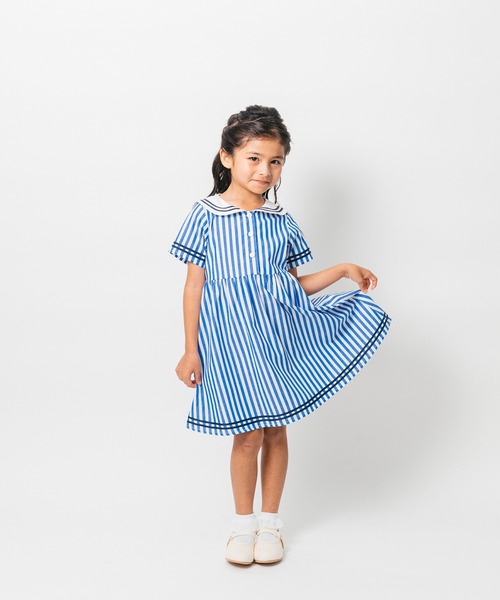 moujonjon（ムージョンジョン） ワンピース ストライプ・無地セーラー