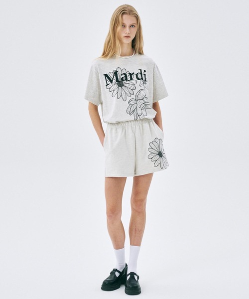 ★MARDI MERCREDI★MINI SWEAT SHORTS FLOWER ☆MARDI MERCREDI☆MINI SWEAT SHORTS FLOWER (Mardi Mercredi