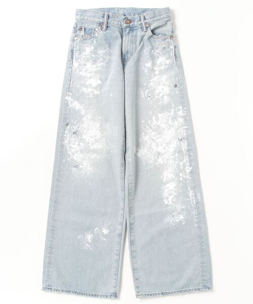 ジーンズ デニム デニムパンツ (AUTHEN)CIRCULAR DENIM LOW RISE WIDE LEG PAINTED USED レディース