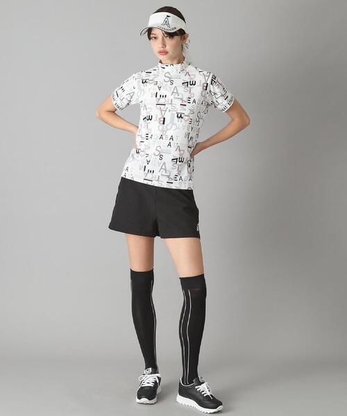 アダバットストリーム（ADABAT STREAM）/UVカット吸水速乾 タイポグラフィモックネックT ADABAT STREAM（アダバット ストリーム） tシャツ UVカット/吸水速乾