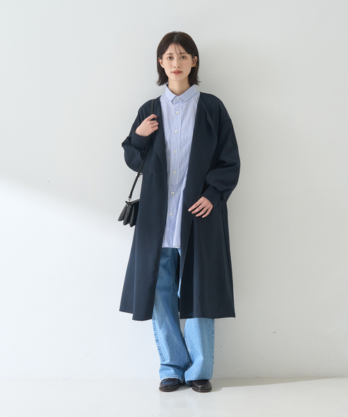 ✧美品【アッパーハイツ】ハイライズワイドデニムパンツ25 ブルー セール】upper hights/THE NIECE ハイライズワイドストレート