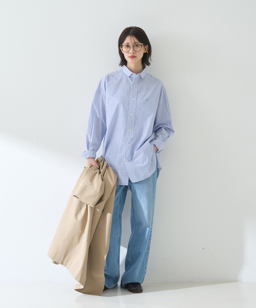 ✧美品【アッパーハイツ】ハイライズワイドデニムパンツ25 ブルー セール】upper hights/THE NIECE ハイライズワイドストレート