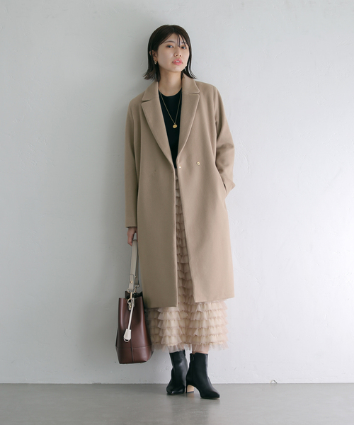 La TOTALITE（ラ トータリテ） チェスターコート 36 ベージュ