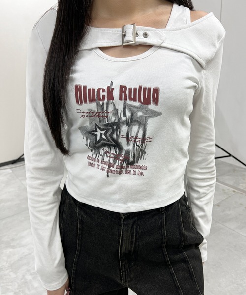tシャツ シャツレイヤードデザインカットトップス レディース tシャツ レイヤードデザインカットソー レディース : ZOZOTOWN