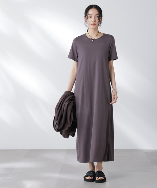 uvカット ワンピース Anti Soaked(R) 汗染み防止フレアワンピースの画像
