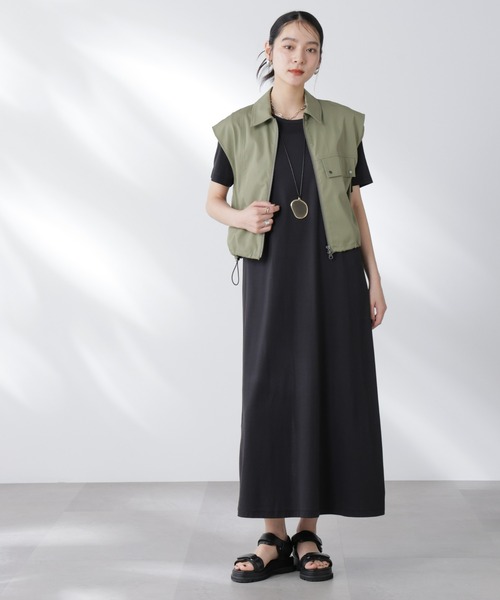 uvカット ワンピース Anti Soaked(R) 汗染み防止フレアワンピースの画像