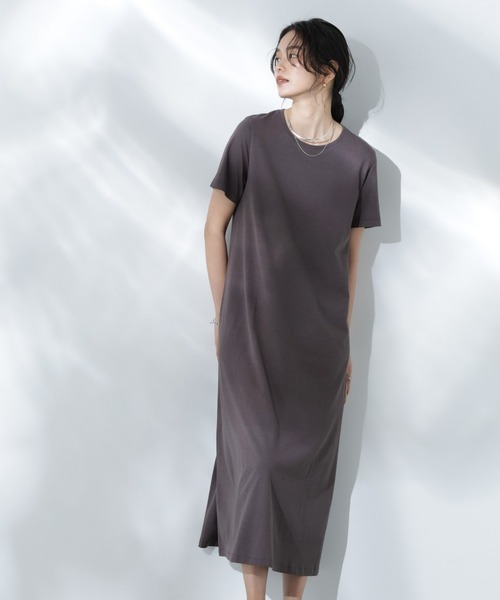 uvカット ワンピース Anti Soaked(R) 汗染み防止フレアワンピースの画像