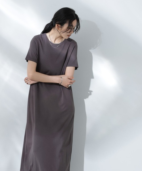 uvカット ワンピース Anti Soaked(R) 汗染み防止フレアワンピースの画像