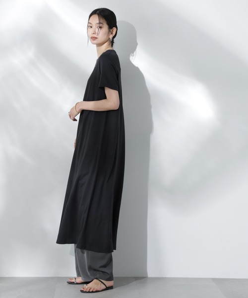 uvカット ワンピース Anti Soaked(R) 汗染み防止フレアワンピースの画像