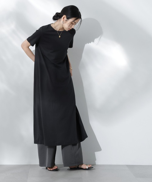 uvカット ワンピース Anti Soaked(R) 汗染み防止フレアワンピースの画像