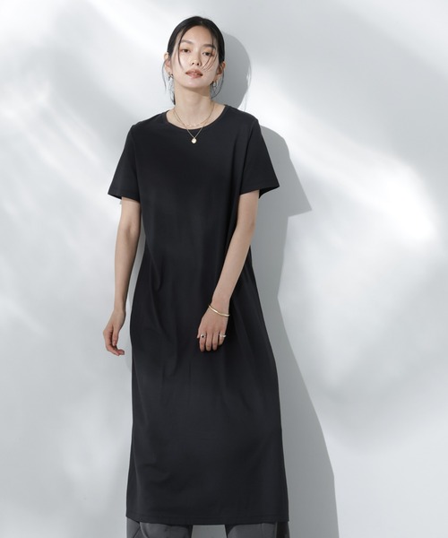 uvカット ワンピース Anti Soaked(R) 汗染み防止フレアワンピースの画像