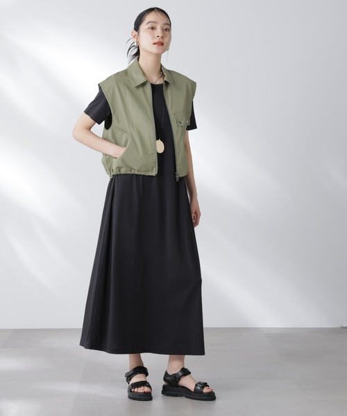 uvカット ワンピース Anti Soaked(R) 汗染み防止フレアワンピースの画像