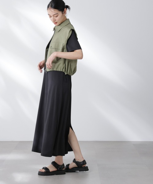 uvカット ワンピース Anti Soaked(R) 汗染み防止フレアワンピースの画像