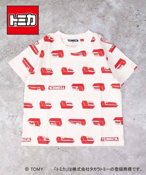 DILASH（ディラッシュ） tシャツ 「トミカ 」 BOX総柄半袖Tシャツ