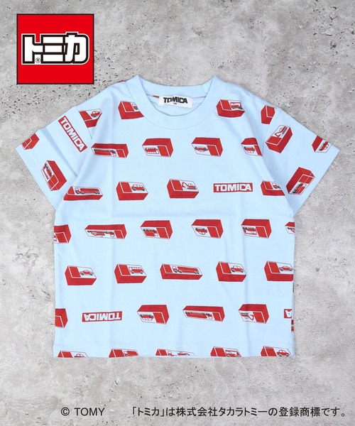 DILASH（ディラッシュ） tシャツ 「トミカ 」 BOX総柄半袖Tシャツ