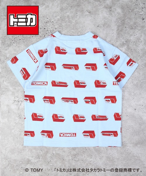 DILASH（ディラッシュ） tシャツ 「トミカ 」 BOX総柄半袖Tシャツ