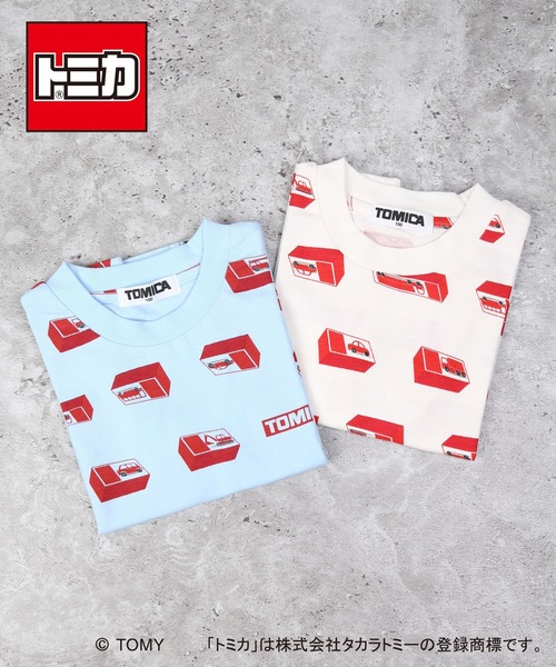 DILASH（ディラッシュ） tシャツ 「トミカ 」 BOX総柄半袖Tシャツ
