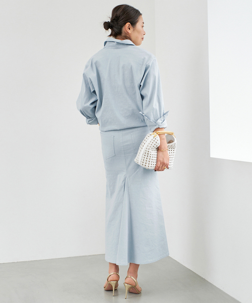 Deuxieme Classe スカート *STRETCH TWILL B/FLARE : ZOZOTOWN