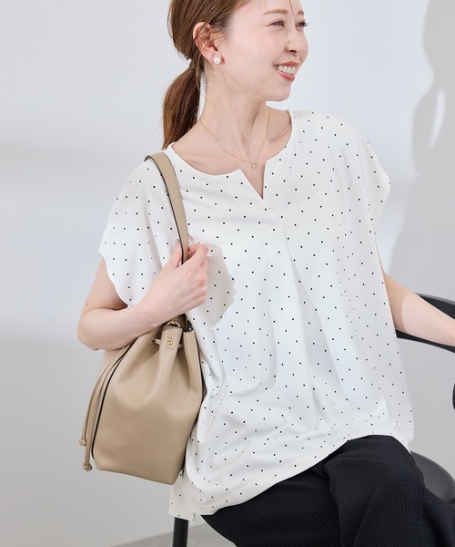 トップス ROPE ROPE' PICNIC tシャツ カットジョーゼットスキッパートップス