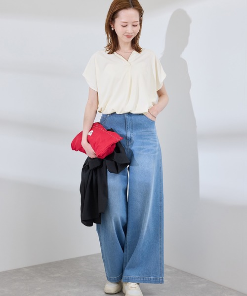 ROPE' PICNIC tシャツ カットジョーゼットスキッパートップス
