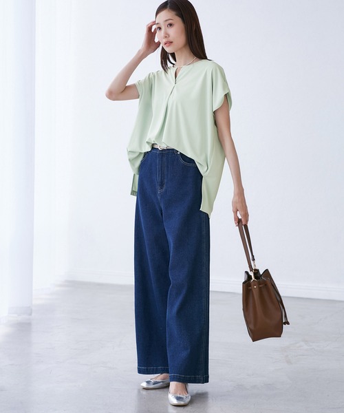 ROPE' PICNIC tシャツ カットジョーゼットスキッパートップス