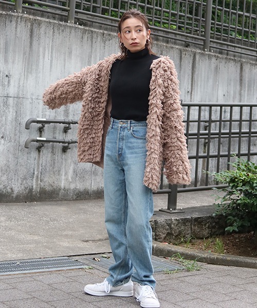 「CREDONA」 タートルネックニット FREE ブルー レディース_画像5