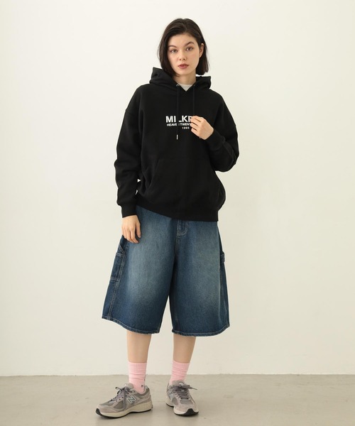 パーカー MILKFED. STENCIL LOGO WIDE SWEAT HOODIE MILKFED.（ミルクフェド） パーカー STENCIL LOGO WIDE SWEAT HOODIE