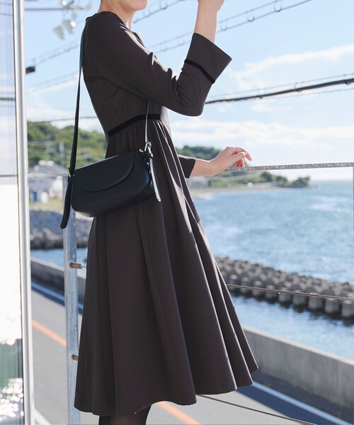 「Tiaclasse」 長袖ワンピース M グレー系その他 レディース_画像6