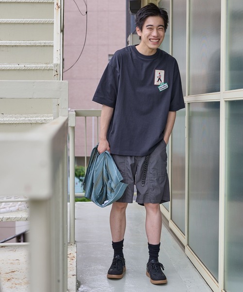 ニコアンド　てぃらさん　ワッペンシャツジャケット　カモフラ ニコアンド⭐︎人気スタッフプロデュース⭐︎ワッペンシャツ