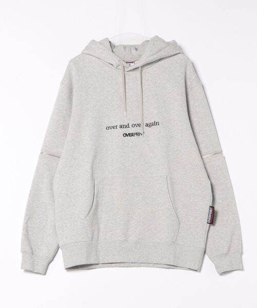 パーカー overprint/オーバープリント/ARM ZIP HOODIE レディース メンズ