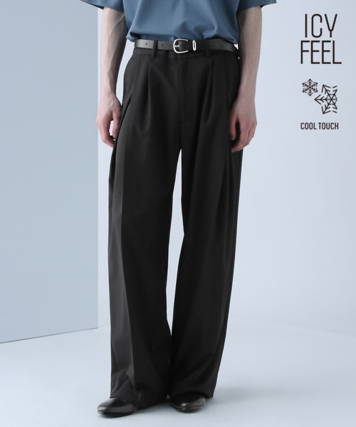 HARE スラックス 「接触冷感」ICY FEELディープタックワイド