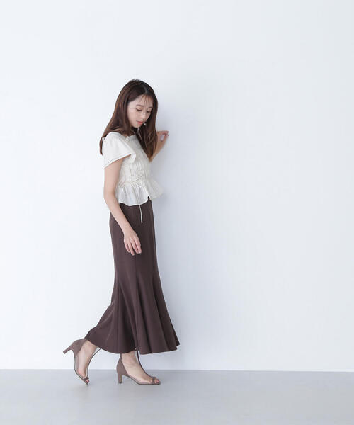 NATURAL BEAUTY BASIC ブラウス シャツ レースアップ