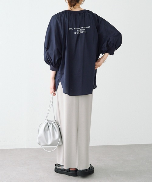 「PUAL CE CIN」 7分袖シャツ FREE ナチュラル レディース pual ce cin 「PUAL CE CIN」 7分袖ブラウス FREE ブラック