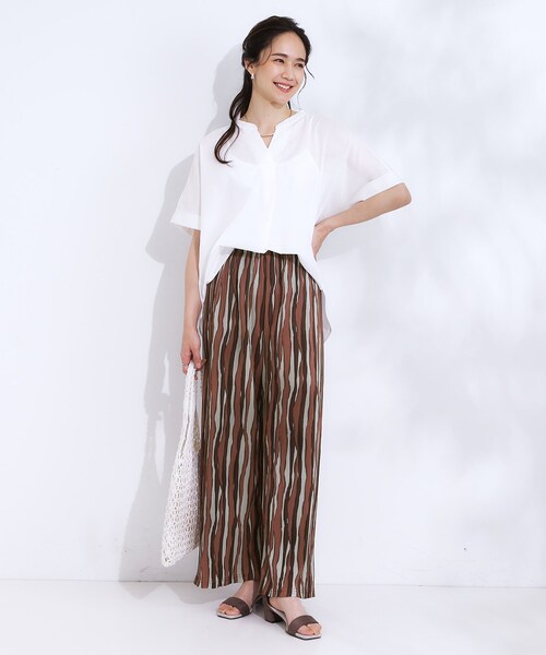 SHOO・LA・RUE（シューラルー） ワイドパンツ パンツ 「洗濯機可/柄が