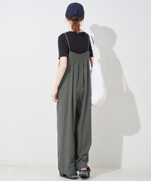 美品　スローブイエナ サロペット　パンツ SLOBE IENAスローブイエナ 2024ドライツイルサロペット