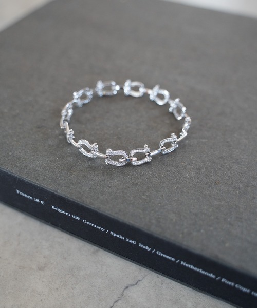 ブレスレット CUBIC ZIRCONIA×HORSESHOE BRACELET キュービックジルコニア×馬蹄モチーフブレスレット メンズ レディースの画像
