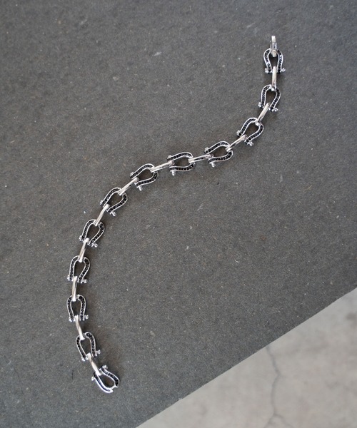 ブレスレット CUBIC ZIRCONIA×HORSESHOE BRACELET キュービックジルコニア×馬蹄モチーフブレスレット メンズ レディースの画像